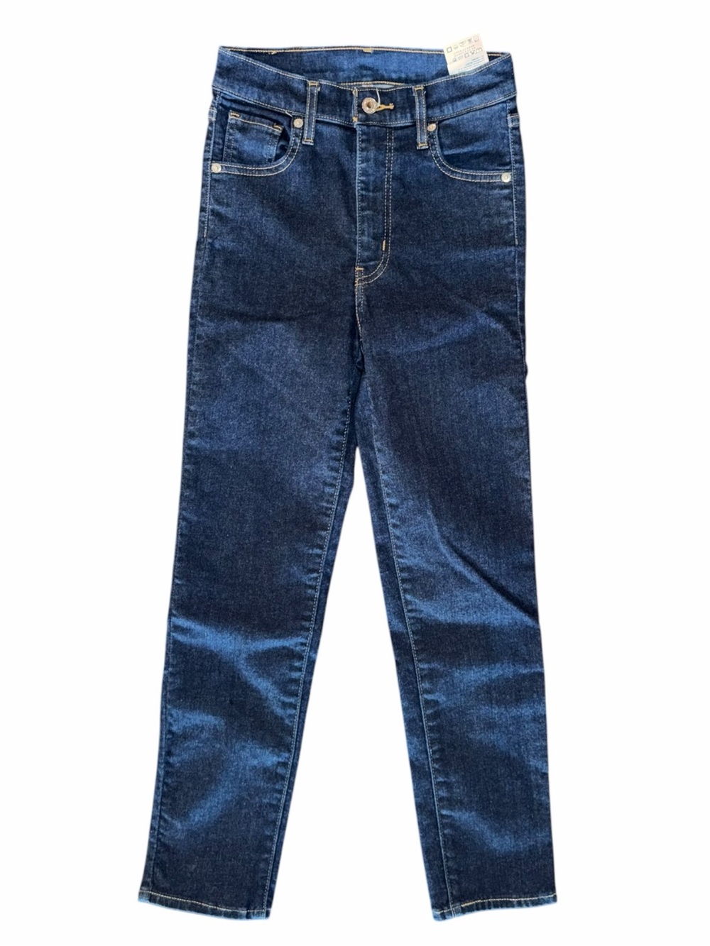 Levi's Dark Blue High-Rise Straight Jeans